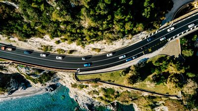 Highway aerial view