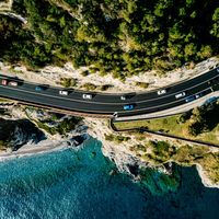 Highway aerial view