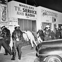 police in Watts, 1966
