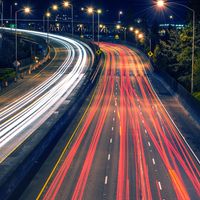 Highway at night
