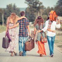 Where did the word hippie come from?