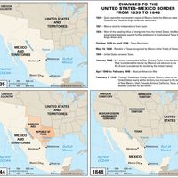 Changes to the United States–Mexico border from 1835 to 1848