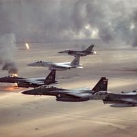 Persian Gulf War: burning Kuwaiti oil wells