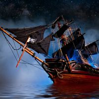 Model pirate ship