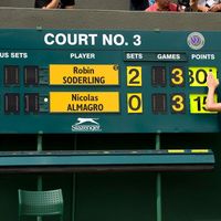 Tennis scores