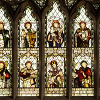 Saints in stained glass